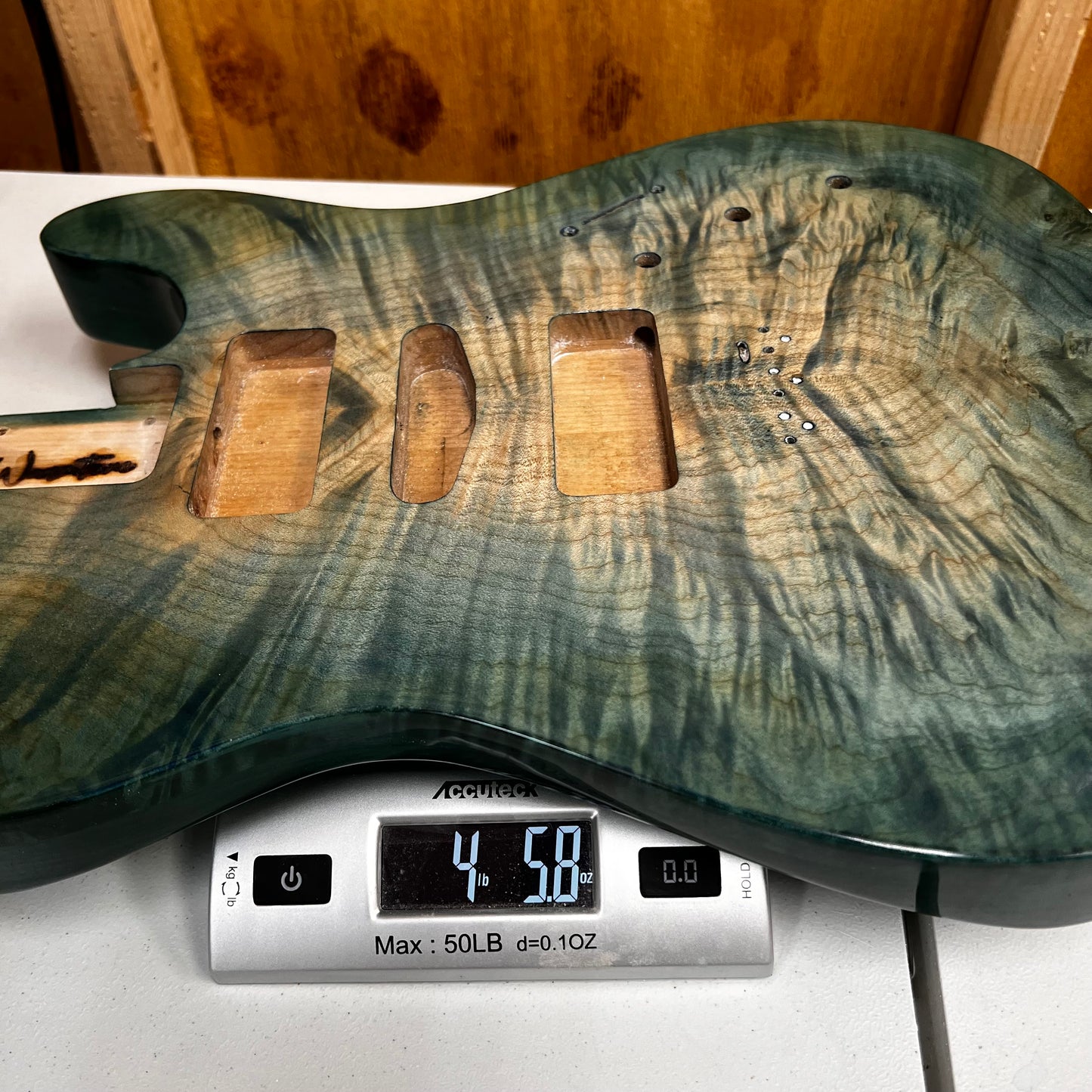 Warmtone Custom Guitars Tele Style Guitar Body P90 “Stoned Burl” B-Stock