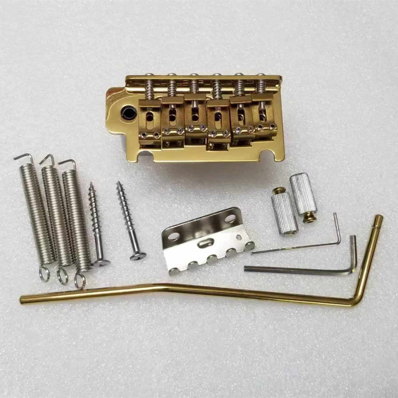 M1148-03 Tremolo Bridge Gold 2 Pivot With Vintage Saddle. 52.5mm String Spacing