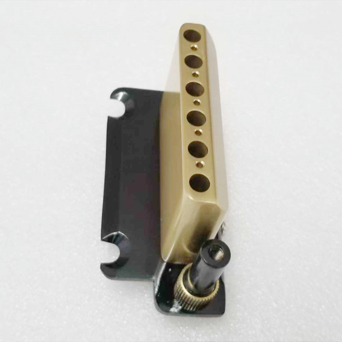 M1150-02 Tremolo Bridge Black 2 Pivot Brass Block. 52.5mm String Spacing