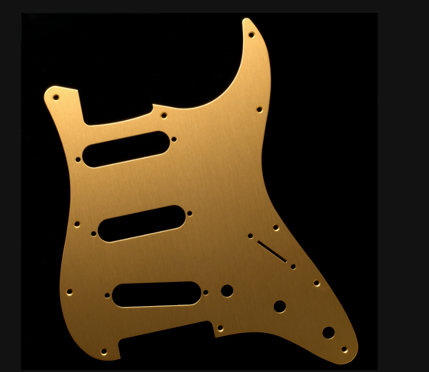 ORANGE GOLD ALUMINUM Pickguard for SSS Strat 11 hole