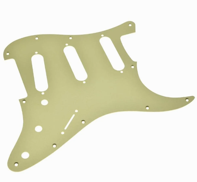 GOLD ALUMINUM Pickguard for SSS Strat 11 hole