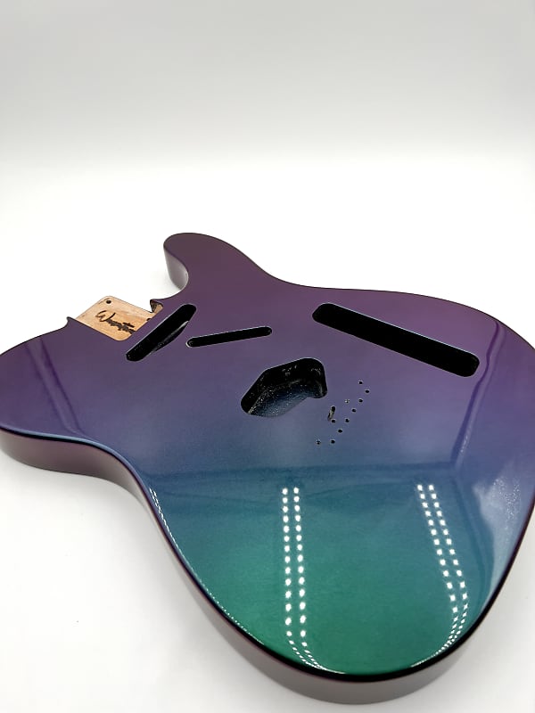 Warmtone Custom Guitars Tele Style Body “Chameleon Color Shift” Custom