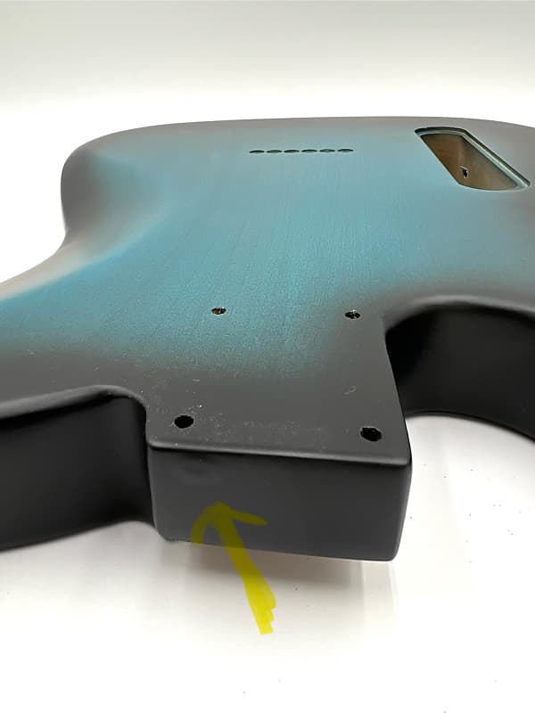 Warmtone Custom Guitars “Orange Blue” Tele Body Flamed Maple