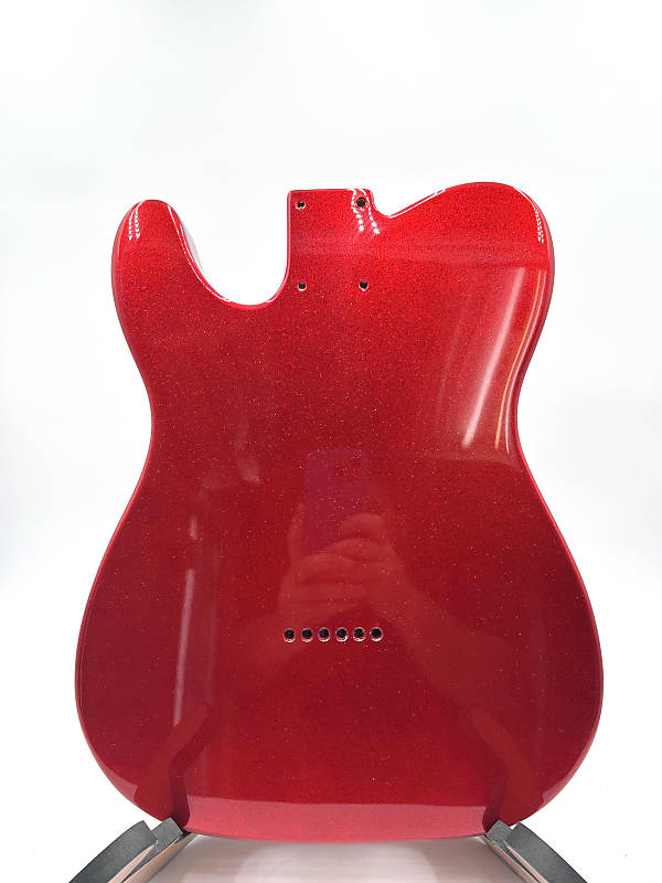 Warmtone Custom Guitars Tele Style Guitar Body “Red Sparkle”