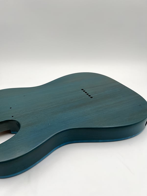 Holy Grail Guitars Tele Body “White Blue” Flamed Maple