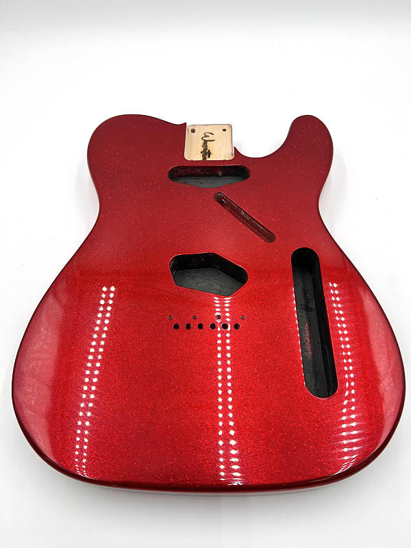 Warmtone Custom Guitars Tele Style Guitar Body “Red Sparkle”