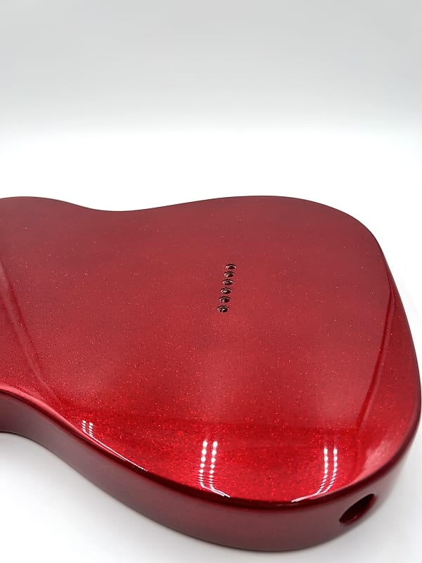 Warmtone Custom Guitars Tele Style Guitar Body “Red Sparkle”