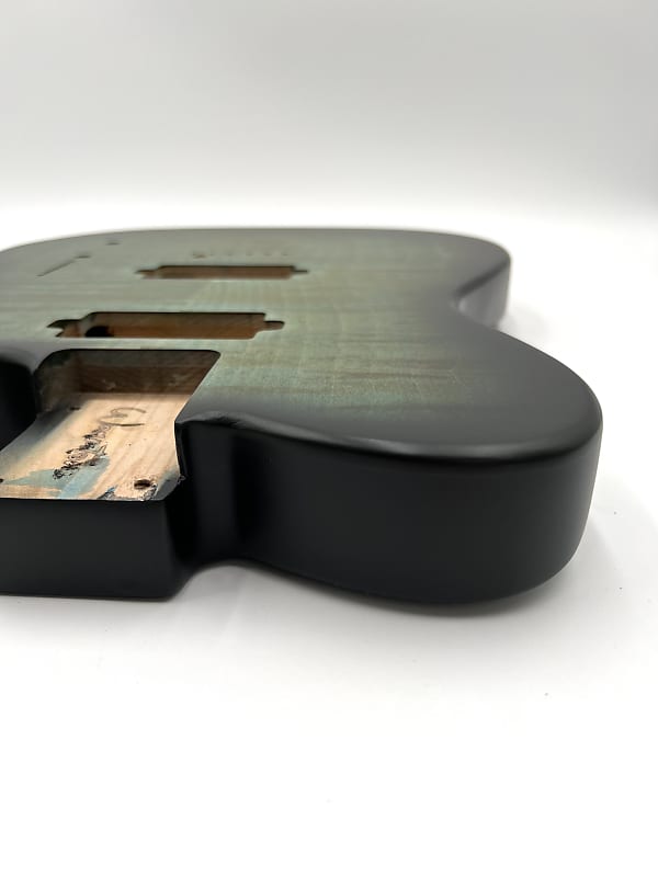 Warmtone Custom Guitars “Orange Blue” Tele Body Flamed Maple