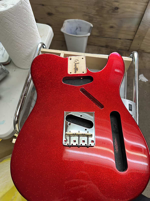 Warmtone Custom Guitars Tele Style Guitar Body “Red Sparkle”