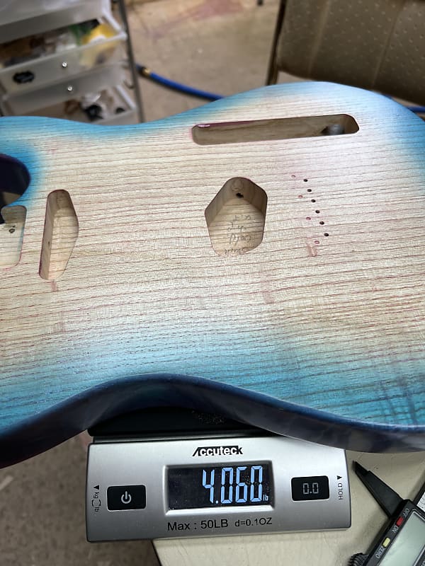 Warmtone Custom Guitars Telecaster “Mermaids Beach” Guitar Body 1 Piece Swamp Ash