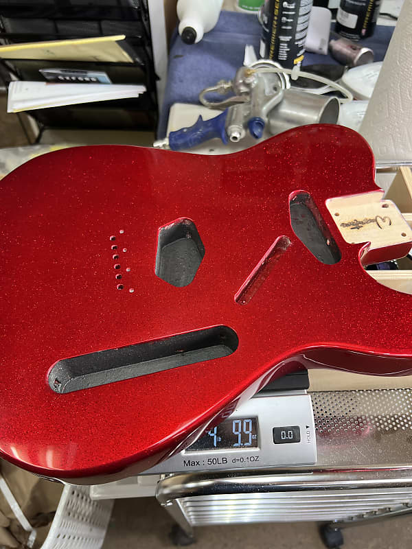 Warmtone Custom Guitars Tele Style Guitar Body “Red Sparkle”