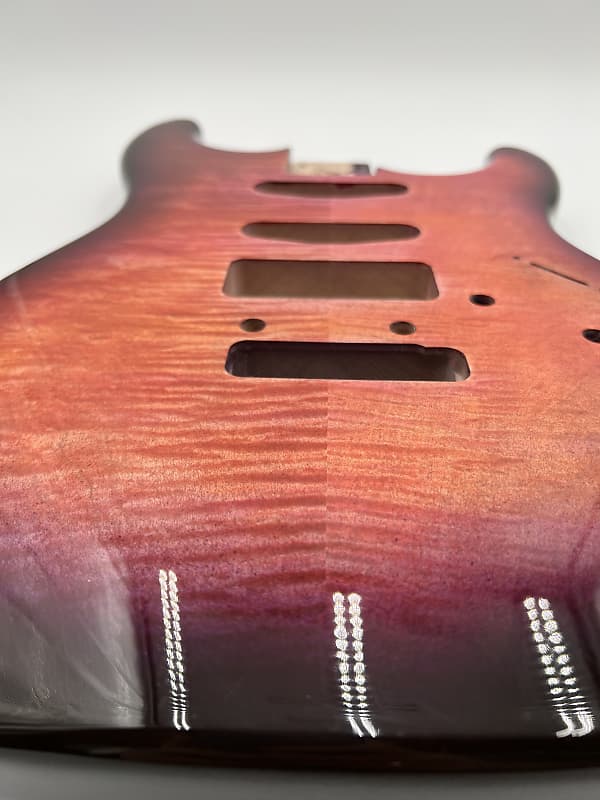Warmoth Custom Stratocaster “Tequila Sunrise “ Strat Flamed Maple Stratocaster