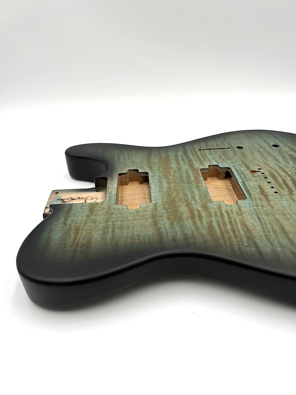 Warmtone Custom Guitars “Orange Blue” Tele Body Flamed Maple