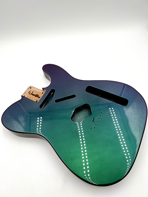 Warmtone Custom Guitars Tele Style Body “Chameleon Color Shift” Custom