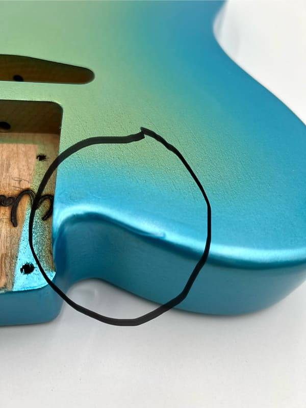 Warmtone Custom Guitars Tele Body “The Green Apple” Alder Telecaster Tele 2024 - Gloss