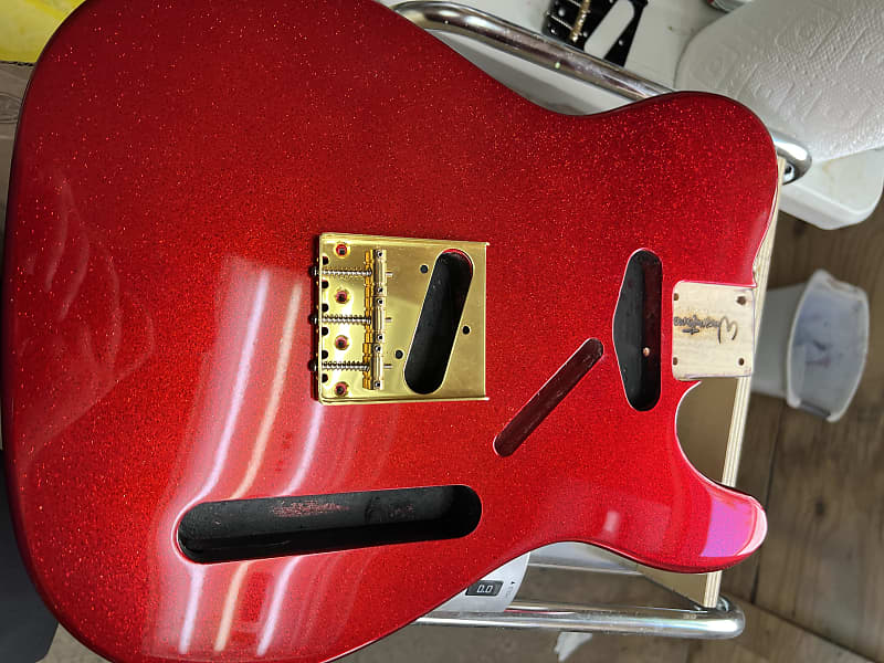 Warmtone Custom Guitars Tele Style Guitar Body “Red Sparkle”
