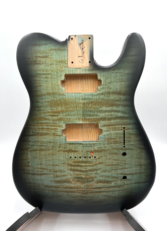 Warmtone Custom Guitars “Orange Blue” Tele Body Flamed Maple