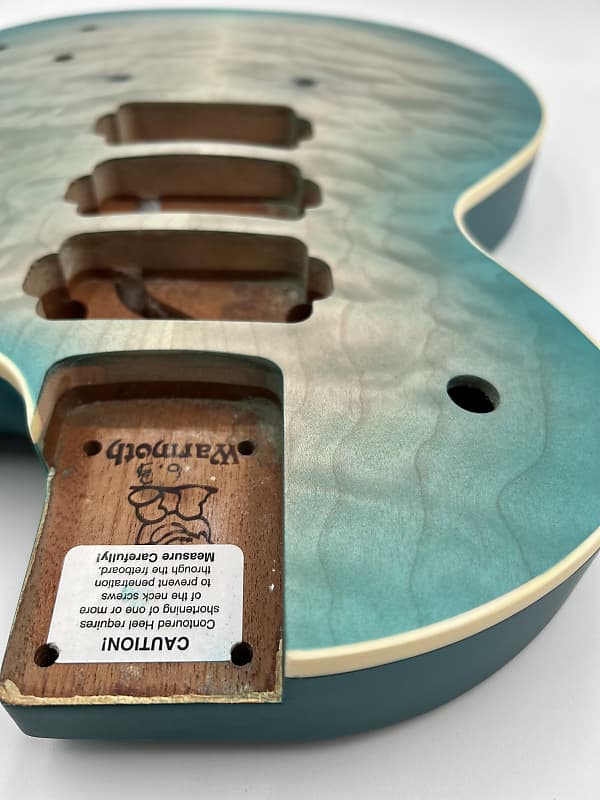Warmoth Regal Custom 7a Quilt Maple Mahogany Back