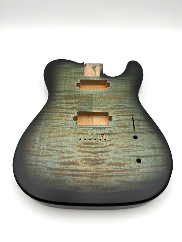 Warmtone Custom Guitars “Orange Blue” Tele Body Flamed Maple