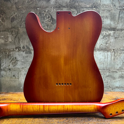 Flamed Maple Tele Body & Neck “Sunset Burst Set” Satin
