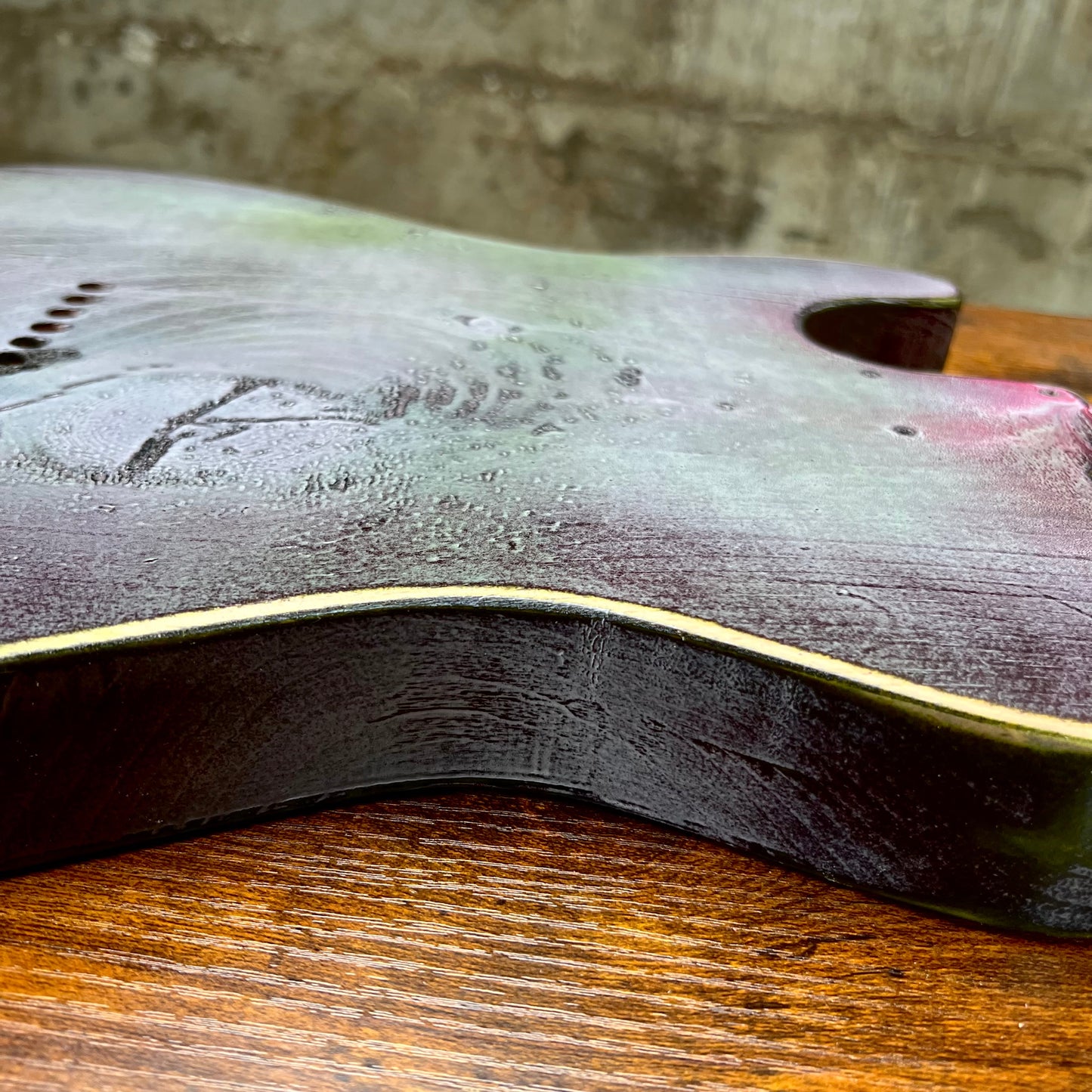 Warmtone Custom Guitars Relic HS Tele Style Guitar Body “Hulk” Nitro