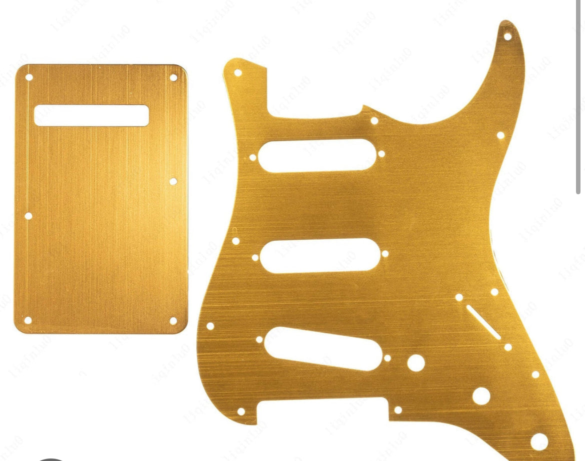 ORANGE GOLD ANODIZED ALUMINUM BACK PLATE- Strat