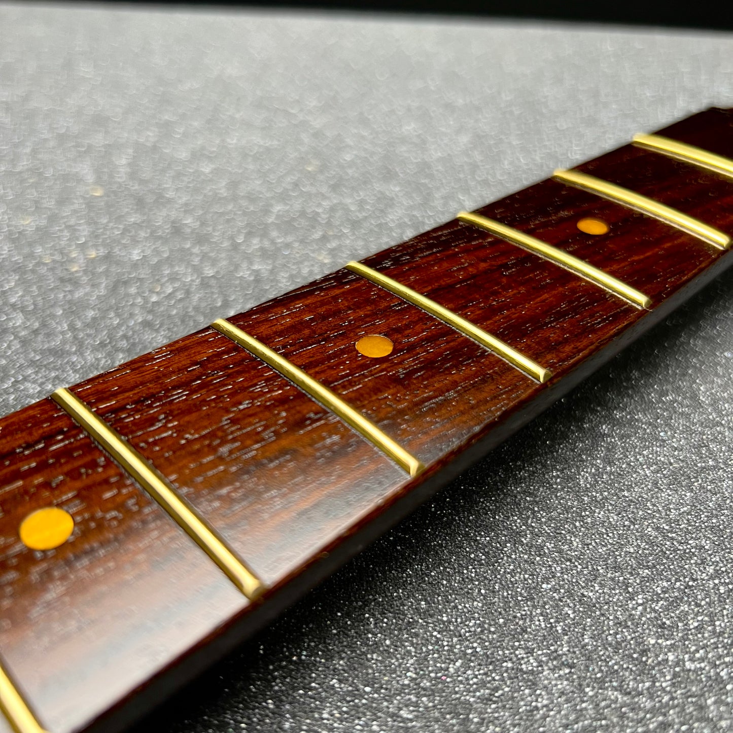 5a Dark Red Roasted Flamed Maple St Style Neck #24 C Shape Satin 9.5 Radius