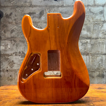 Warmtone CG SSS Strat Style Guitar Body Flamed Maple “Sun” 4.7lbs