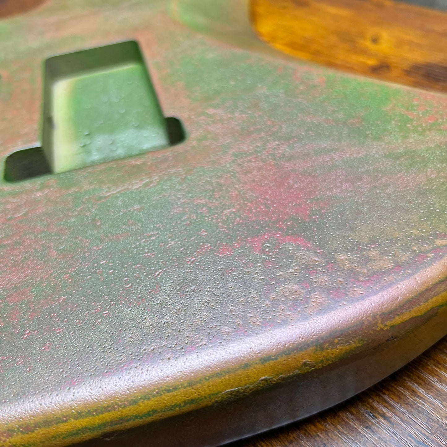 Warmtone CG Hss Strat Style Guitar Body Relic "Green Patina” Nitro 4.4lbs