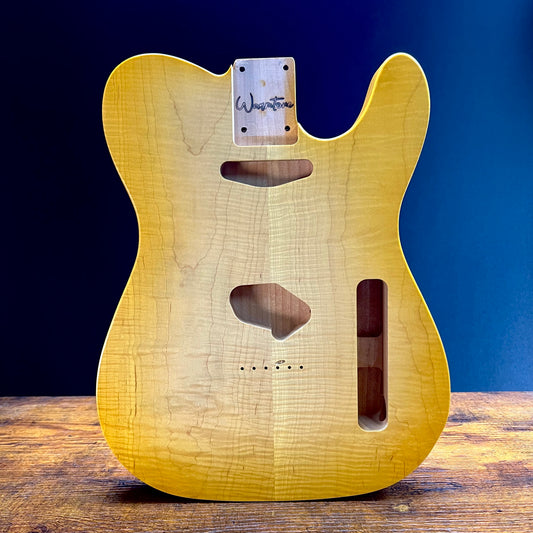 Warmtone Custom Guitars Tele Guitar Body “Honey Burst” Flamed Maple