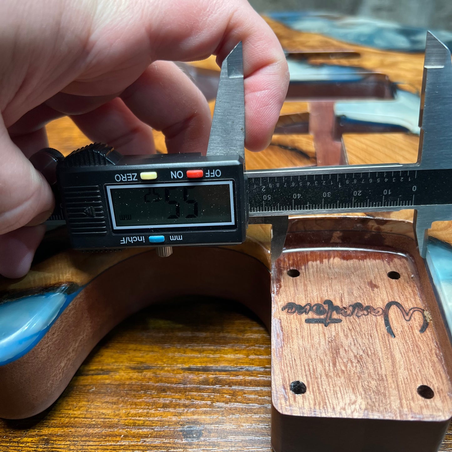 Warmtone Custom Guitars Strat Guitar Body “Lake Placid” Resin Pour