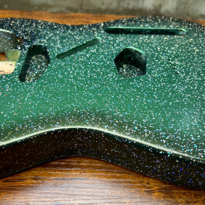 Warmtone Custom Guitars Telecaster Guitar Body "Olive Sparkle"
