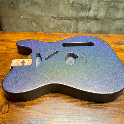 Warmtone CG COLORSHIFT Alder Tele Guitar Body "Blueberry Shift" 5.10lbs