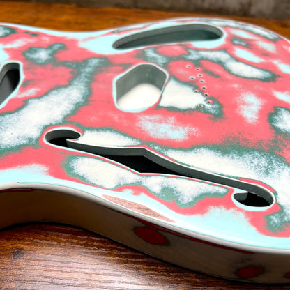 Warmtone CG Relic Thinline Tele Style Guitar Body “Vomit” Nitro