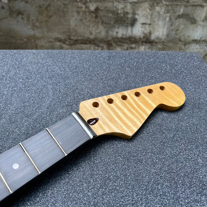 Flamed Maple St Style Neck Nitro Ebony 9.5 Radius   #39