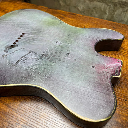 Warmtone Custom Guitars Relic HS Tele Style Guitar Body “Hulk” Nitro