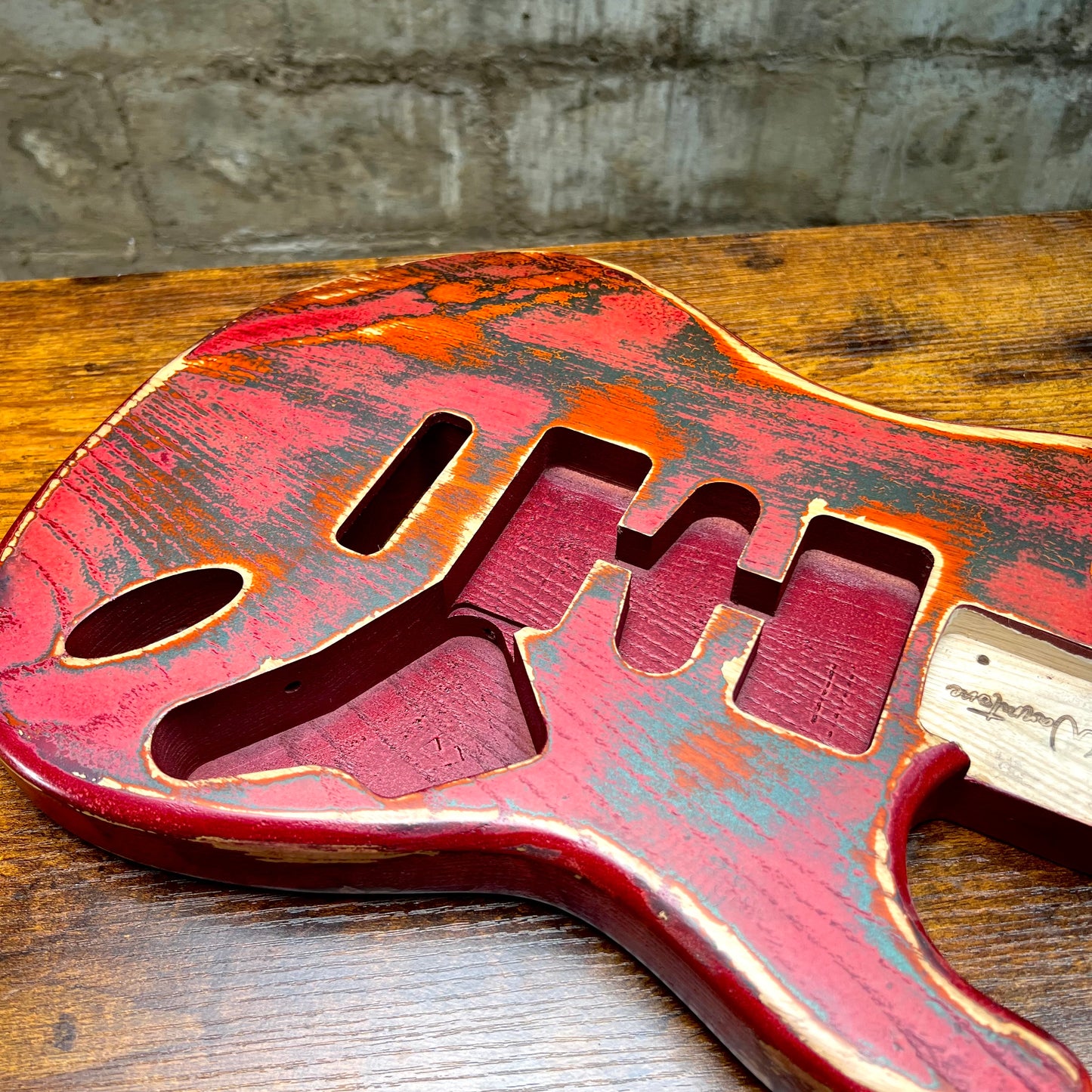 Warmtone CG HSH Strat Style Guitar Body Relic "Knight” Nitro 4.0lbs