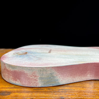 Warmtone Custom Guitars Relic Tele Style Guitar Body “Pink Winter” Nitro
