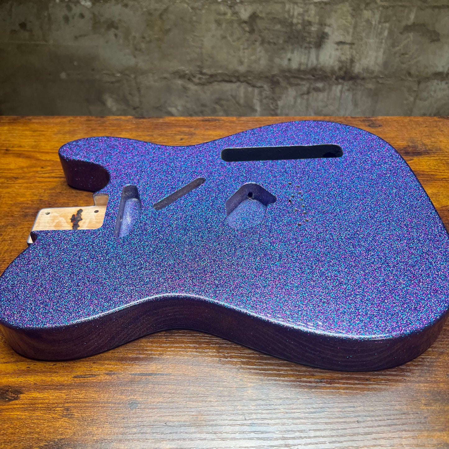 Warmtone Custom Guitars Alder Tele Guitar Body "Blueberry Sparkle"