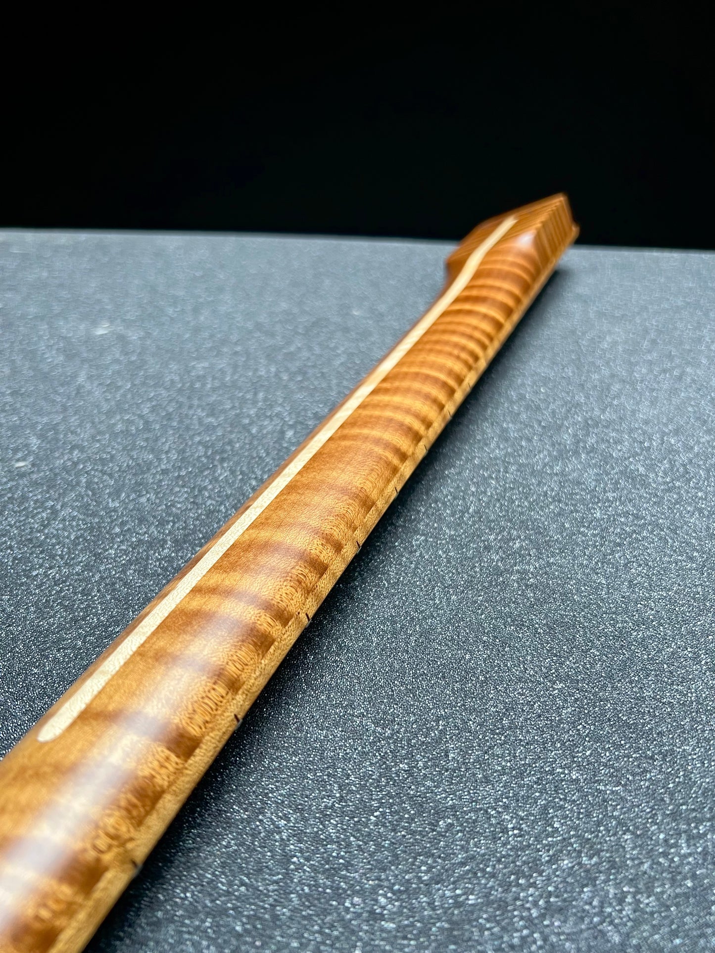 5a Roasted Flamed Maple St Style Neck #10 C Shape Satin 9.5 Radius