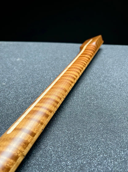 5a Roasted Flamed Maple St Style Neck #10 C Shape Satin 9.5 Radius