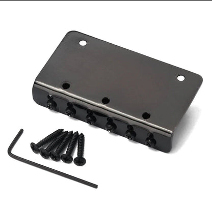 Warmtone Strat Style Bridge Series #1 6 Saddles Hardtail-Black [Gotoh GTC101]