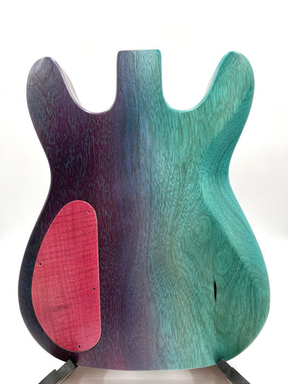 Warmtone Custom Guitars “Colorful Ocean” White Korina Back Flamed Maple
