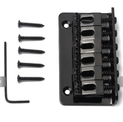 Warmtone Strat Style Bridge Series #1 6 Saddles Hardtail-Black [Gotoh GTC101]