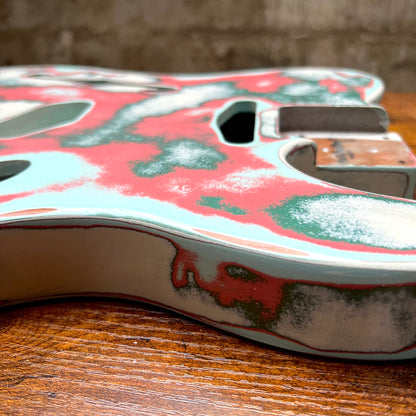 Warmtone CG Relic Thinline Tele Style Guitar Body “Vomit” Nitro