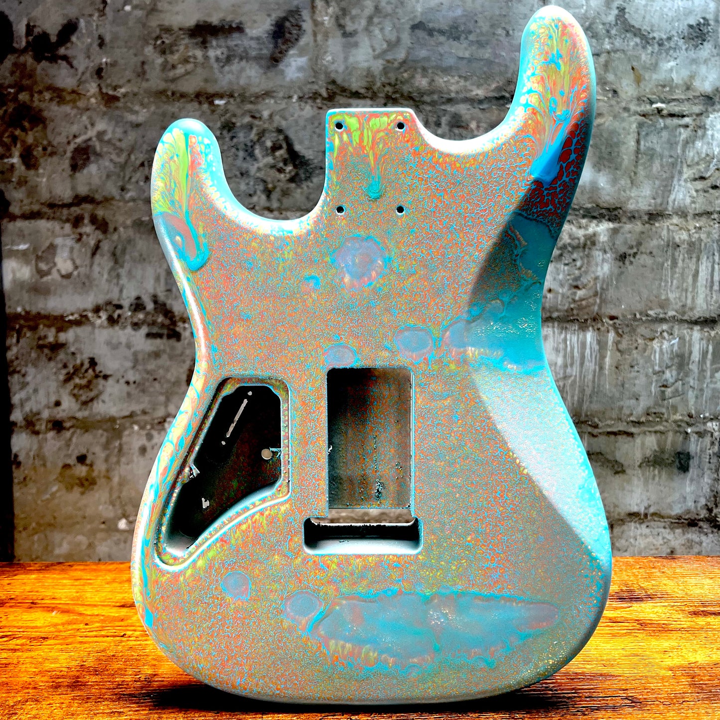 Warmtone Custom Guitars Strat Style Guitar Body “Splatter” 4.6 lbs