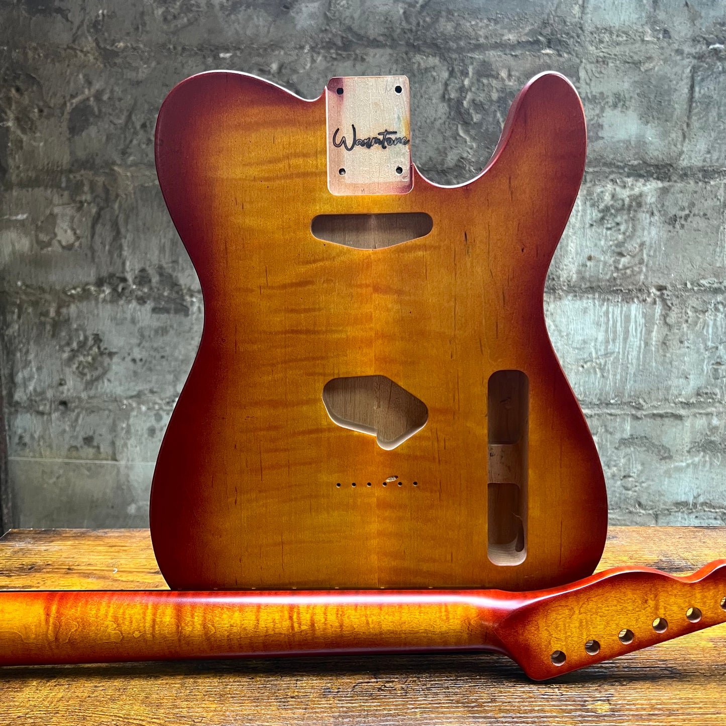 Flamed Maple Tele Body & Neck “Sunset Burst Set” Satin