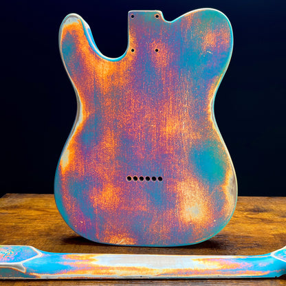 Alder Tele Body-Flamed Maple Neck “Fire Set” Relic Nitro
