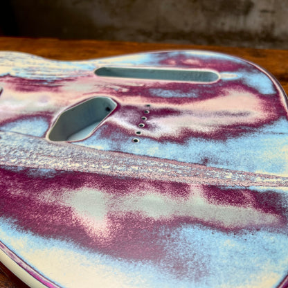 Warmtone CG Relic Tele Style Guitar Body “Lavender Frost” Nitro