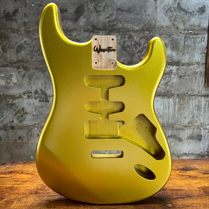 Warmtone Custom Guitars Strat Guitar Body “Hss Gold” Nitro